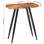 Table de bar en rondins 90x54x105 cm bois d'acacia solide – Image 5