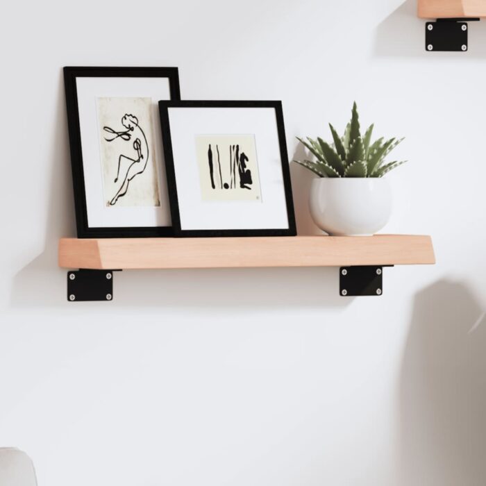 Étagère murale 40x10x4 cm bois de chêne massif non traité – Image 1