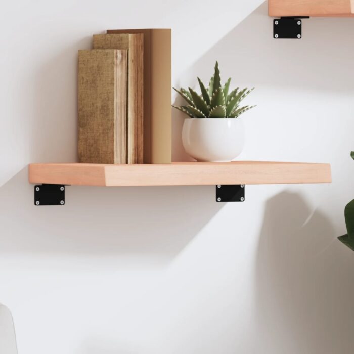 Étagère murale 40x30x(2-4) cm bois de chêne massif non traité – Image 1
