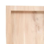 Étagère murale 40x30x(2-6) cm bois de chêne massif non traité – Image 4