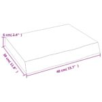 Étagère murale 40x30x(2-6) cm bois de chêne massif non traité – Image 7