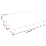 Étagère murale 40x40x(2-4)cm bois de chêne massif non traité – Image 6