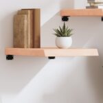 Étagère murale 40x50x(2-6) cm bois de chêne massif non traité