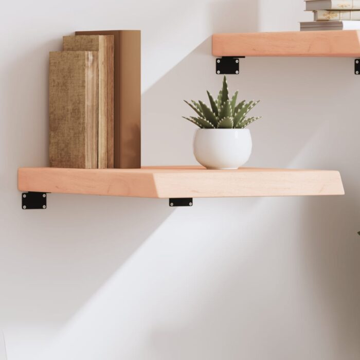 Étagère murale 40x50x(2-6) cm bois de chêne massif non traité – Image 1