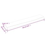 Étagère murale 60x10x4 cm bois de chêne massif non traité – Image 4