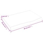 Étagère murale 60x40x(2-4) cm bois de chêne massif non traité – Image 7