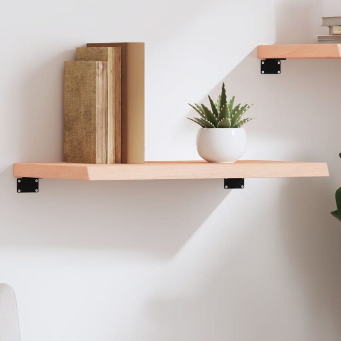 Étagère murale 60x40x(2-4) cm bois de chêne massif non traité – Image 1