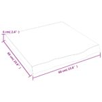 Étagère murale 60x60x(2-6) cm bois de chêne massif non traité – Image 3