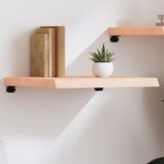 Étagère murale 60x60x(2-6) cm bois de chêne massif non traité