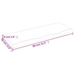 Étagère murale 80x30x(2-4) cm bois de chêne massif non traité – Image 6