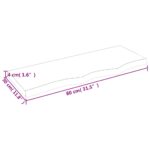 Étagère murale 80x30x(2-4) cm bois de chêne massif non traité – Image 7