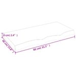 Étagère murale 80x40x(2-6) cm bois de chêne massif non traité – Image 3