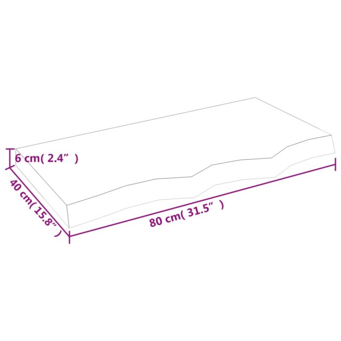 VXL8720845812683_g_en_hd_6.jpg Étagère murale 80x40x(2-6) cm bois de chêne massif non traité – Image 6