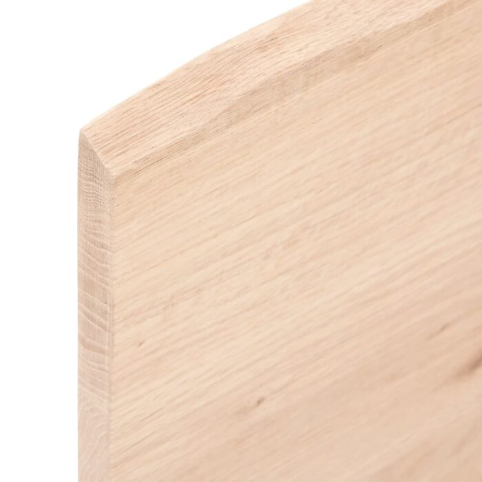Étagère murale 100x40x2 cm bois de chêne massif non traité – Image 2