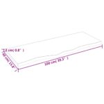 Étagère murale 100x40x2 cm bois de chêne massif non traité – Image 4
