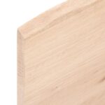 Étagère murale 100x60x2 cm bois de chêne massif non traité – Image 2