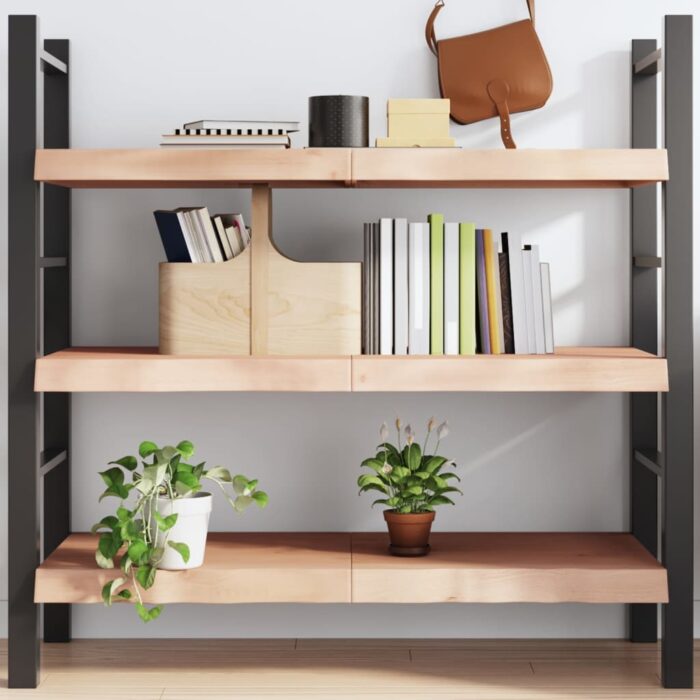 Étagère murale 120x50x(2-6) cm bois de chêne massif non traité – Image 1
