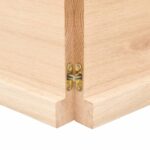 Étagère murale 120x60x(2-4) cm bois de chêne massif non traité – Image 2