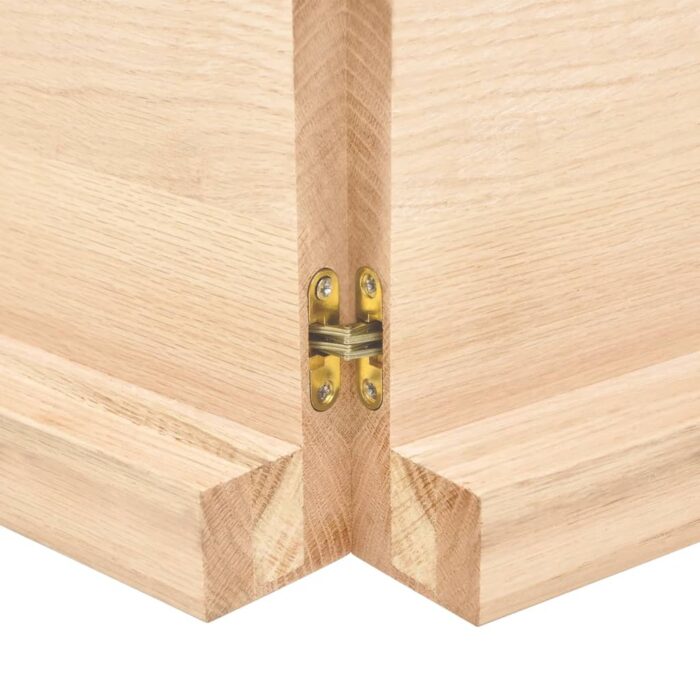 Étagère murale 120x60x(2-6) cm bois de chêne massif non traité – Image 2