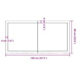 Étagère murale 120x60x(2-6) cm bois de chêne massif non traité – Image 9