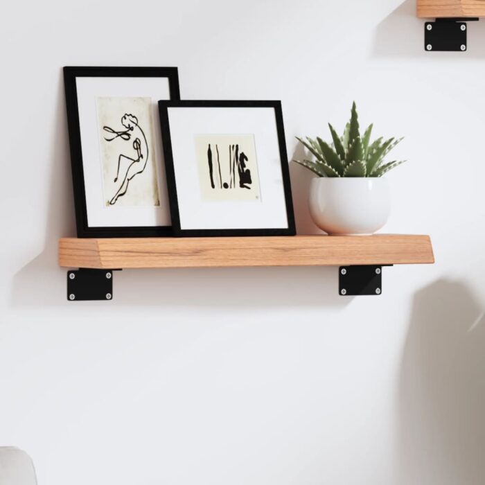 VXL8720845813420_m_en_hd_1.jpg Étagère murale marron clair 40x10x4 cm bois chêne massif traité – Image 1