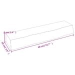 Étagère murale marron clair 40x10x6 cm bois chêne massif traité – Image 5