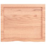 Étagère murale marron clair bois chêne massif traité – Image 4