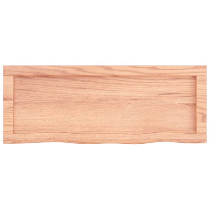Étagère murale marron clair bois chêne massif traité – Image 4
