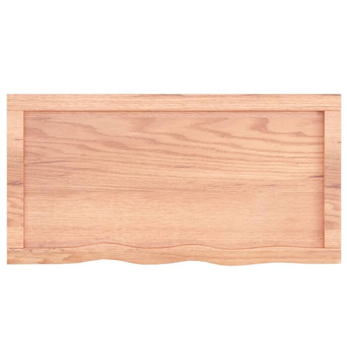 Étagère murale marron clair bois chêne massif traité – Image 4