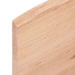 Étagère murale marron clair 80x50x2 cm bois chêne massif traité – Image 2
