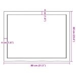 Étagère murale marron clair bois chêne massif traité – Image 8