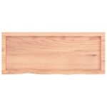 Étagère murale marron clair bois chêne massif traité – Image 4