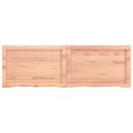 Étagère murale marron clair bois chêne massif traité – Image 5