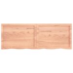 Étagère murale marron clair bois chêne massif traité – Image 5