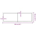 Étagère murale marron clair bois chêne massif traité – Image 9