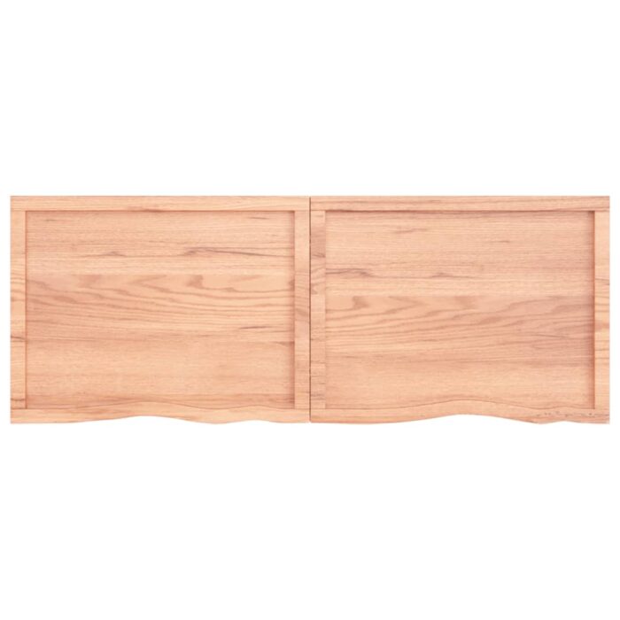 Étagère murale marron clair bois chêne massif traité – Image 5