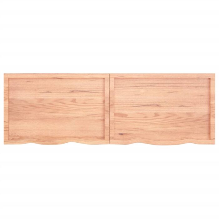 Étagère murale marron clair bois chêne massif traité – Image 5