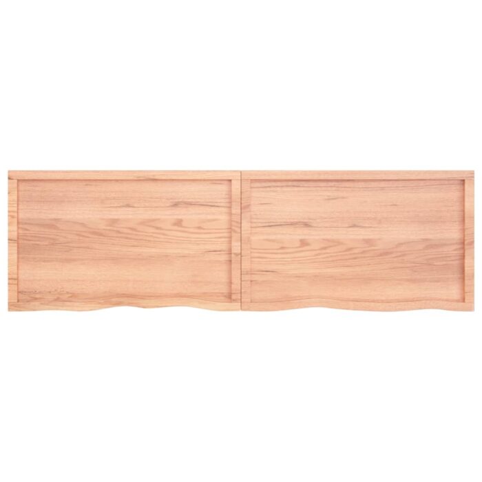 Étagère murale marron clair bois chêne massif traité – Image 5