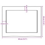 Étagère murale marron foncé bois chêne massif traité – Image 8