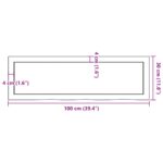 Étagère murale marron foncé bois chêne massif traité – Image 8