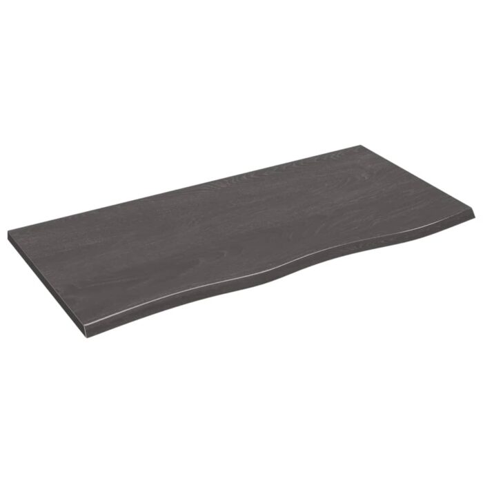 VXL8720845815271_a_en_hd_1.jpg Étagère murale marron foncé 100x50x2cm bois chêne massif traité – Image 1