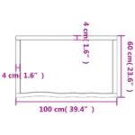 Étagère murale marron foncé bois chêne massif traité – Image 8