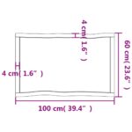 Dessus de table bois massif non traité bordure assortie – Image 8