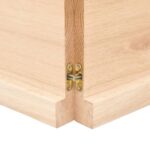 Dessus de table bois massif non traité bordure assortie – Image 2