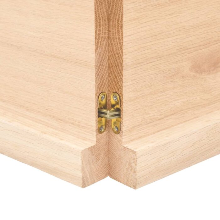 Dessus de table bois massif non traité bordure assortie – Image 2