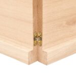 Dessus de table bois massif non traité bordure assortie – Image 5
