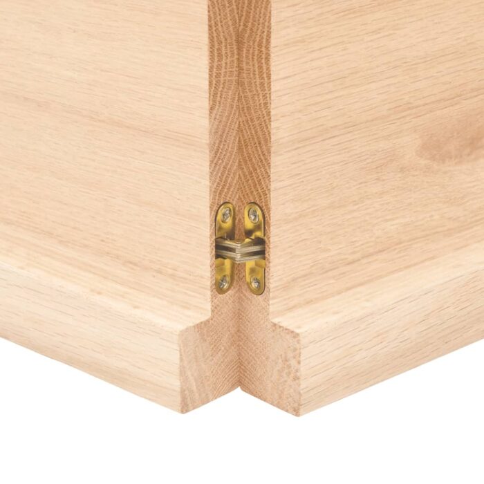 Dessus de table bois massif non traité bordure assortie – Image 5