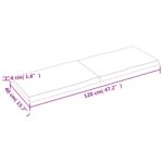 Dessus de table bois massif non traité bordure assortie – Image 7