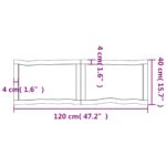 Dessus de table bois massif non traité bordure assortie – Image 9