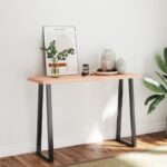 Dessus de table bois massif non traité bordure assortie
